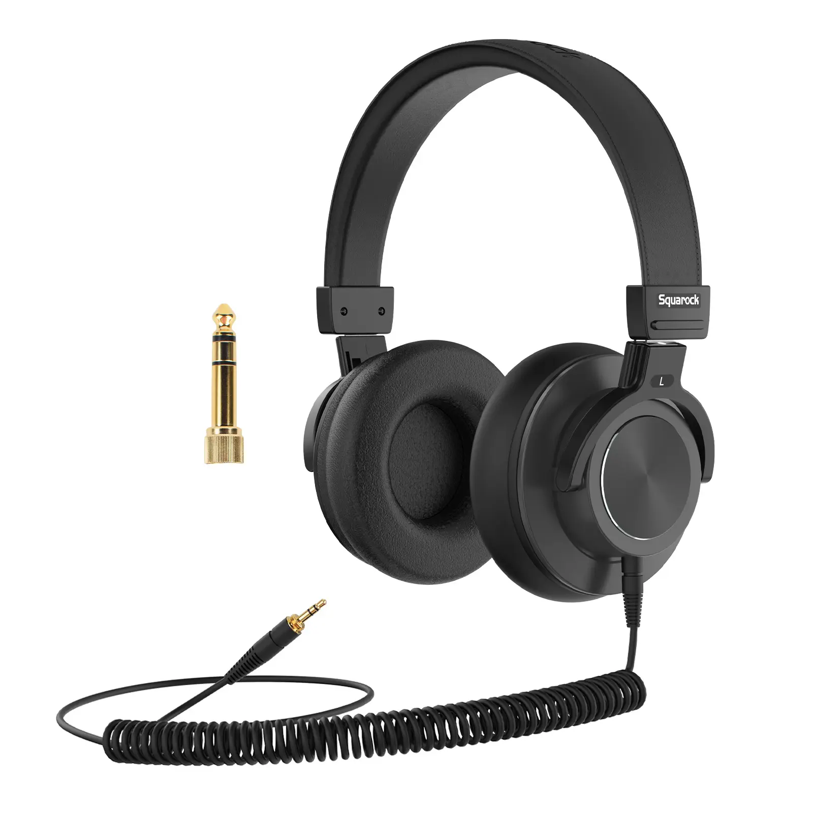 Squarock Wired Headphones, Noise Cancelling Headphones Over-Ear Headphones Foldable Stereo Lightweight Headset for Travel Office Podcast Smartphones Laptop Computer PC