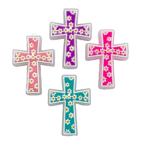 1pc The Love of the Cross Silicone Focal Beads - Faith Based Crafting Beading DIY Beaded Pens Supplies