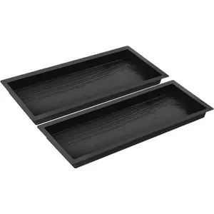 2 Pcs Durable Non-Stick Wood Grain Walk Path Concrete Molds, Stepping Stone Paving Form for Road Improvements, Garden Patio and Sidewalk