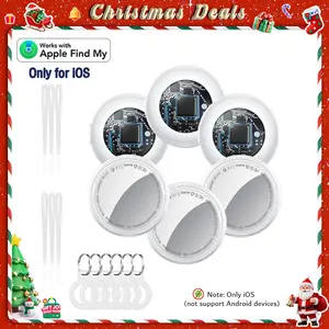 [Valentine's Day] Tukio 2026 GPS Tracker(iOS Only) for Car & Keys,Mini Trackers Device with Weatherproof Magnetic Case-No Monthly Fee-Best Hidden GPS Trackers,Global Coverage Location Tracker,Anti-lost Device,For Apple Find My (iOS Only) For iPhone