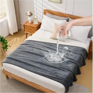 and Stain Proof Blanket for Bed Intimacy- Love Couples Water Proof Blankets,  & Washable(60"x80" Grey)