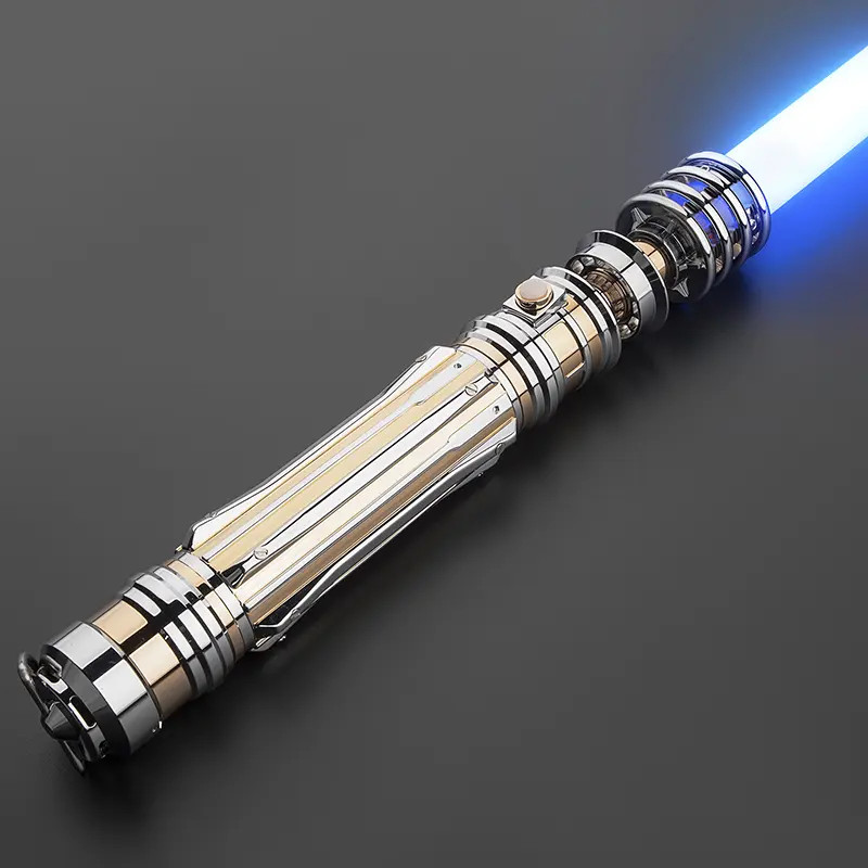 Neopixel Lightsaber - Elegant Princess Look Cyberpunk LED Toy Sword with Smooth Swing, Metal & PC Hilt, Rechargeable RGB, Motion Control, Sounds, Bluetooth App, Built-in 3600mAh Li-ion Battery, Polycarbonate Blade for Cosplay, Christmas Gift for Kids, No,