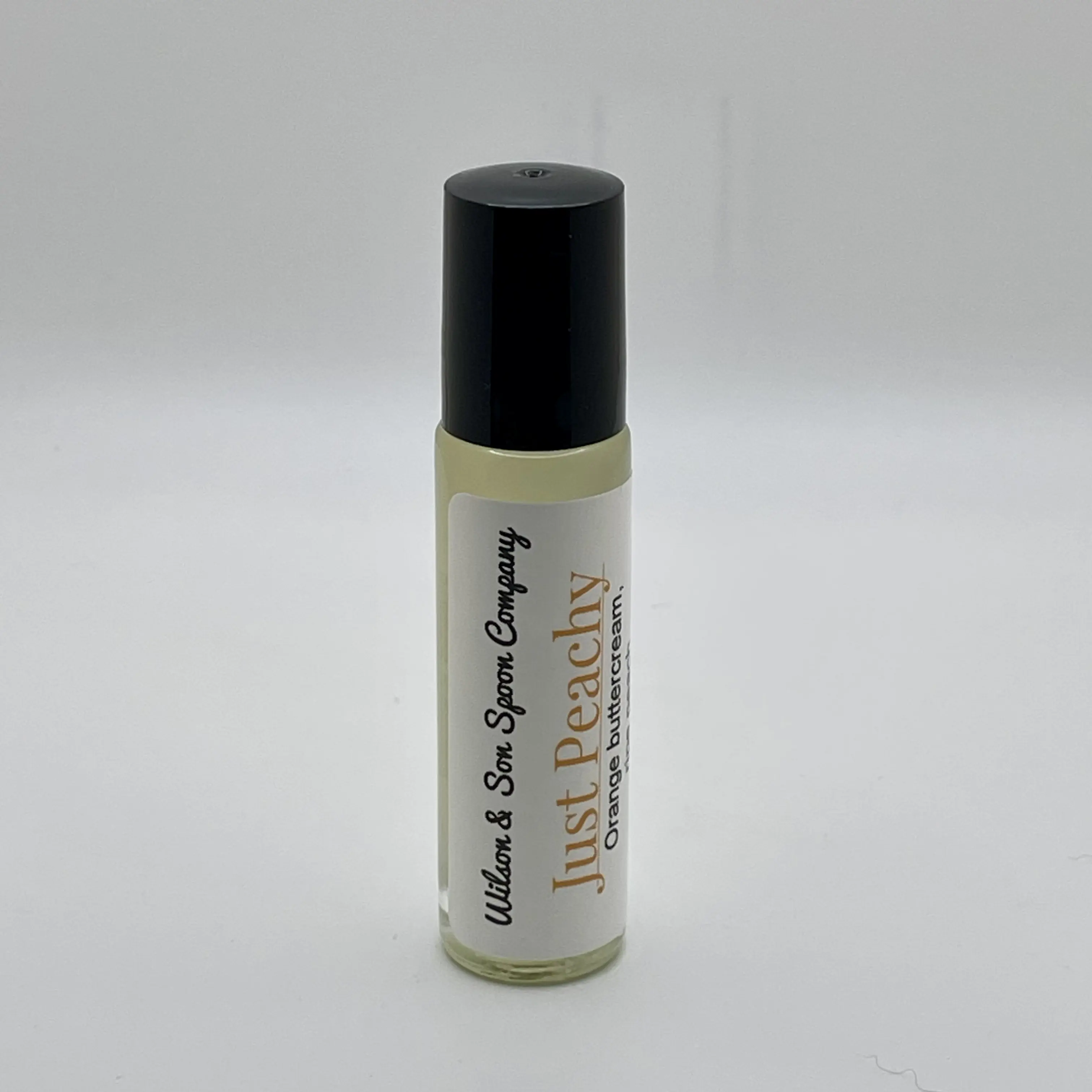 Just Peachy Roll-on Body & Massage Oil - 10 ml Almond Oil Base, Unisex, Floral Fruity Fragrance, Travel-Ready Roll-on Form, Vanilla Body Care, Travel Bottle Beauty & Personal Care Item, Alcohol Free, Cream, Body Oils