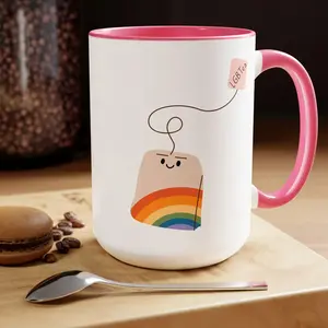 LGBTea Funny Pride Mug, LGBTQ Rainbow Tea Cup, Cute Gay Pride Coffee Mug, Queer Pun Ceramic Mug, LGBT Gift for Pride Month
