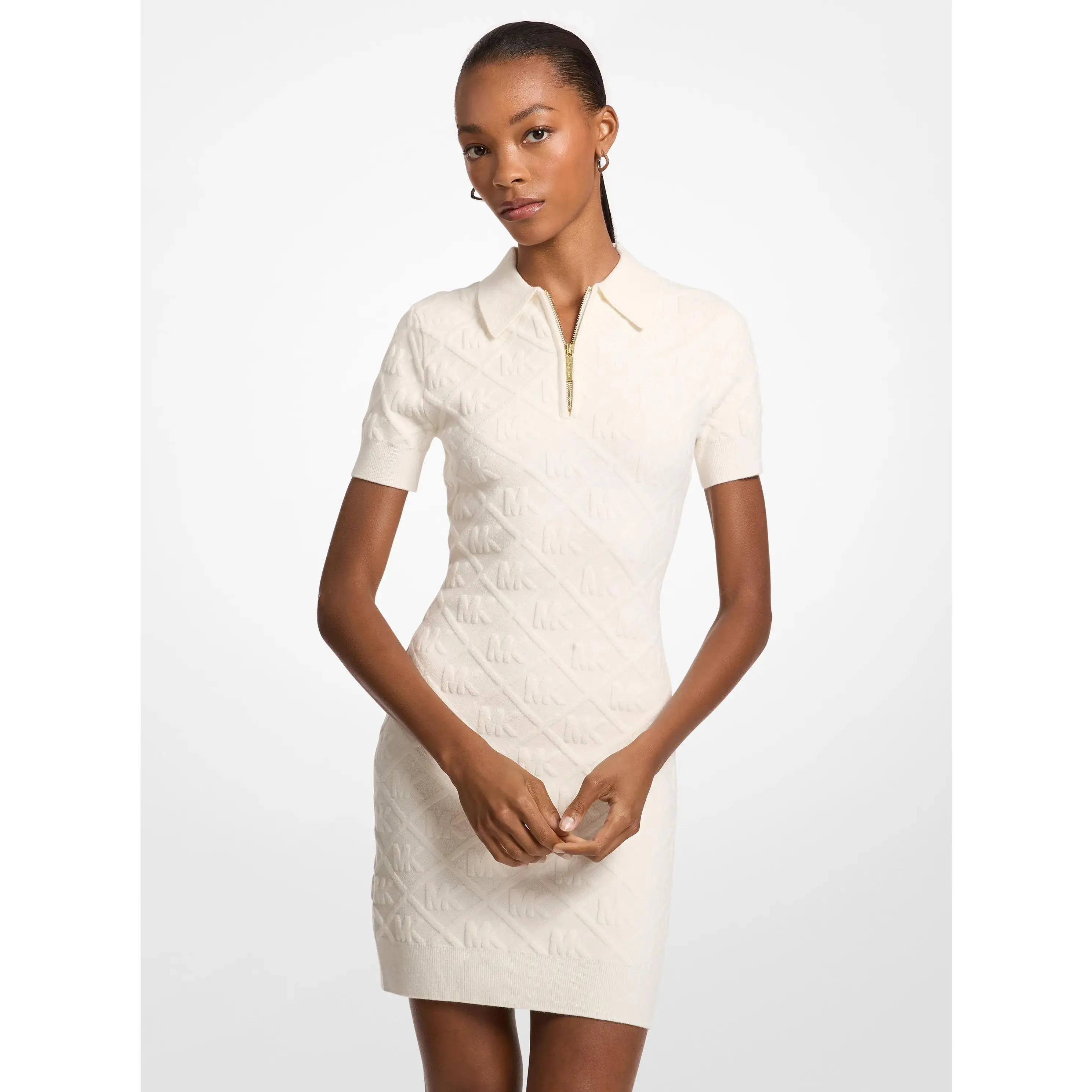 Logo Jacquard Polo Dress