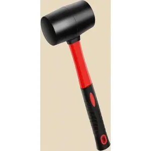 Fiberglass Handle Mallet Tool, Non-Marring Rubber Hammer for Woodworking and Flooring, Soft Strike Design for Camping and Tent Stakes, Durable Construction for Delicate Surfaces, Reusable Heavy-Duty Striking Tool repair  tools