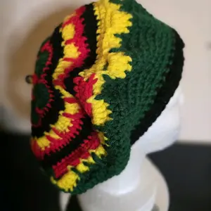 African Flower Crochet Beret - A Bold & Beautiful Statement Piece