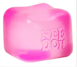 Nice Cube -Sensory Squeeze Toy with Super Solid Squish - 2.25" Cube - Pink