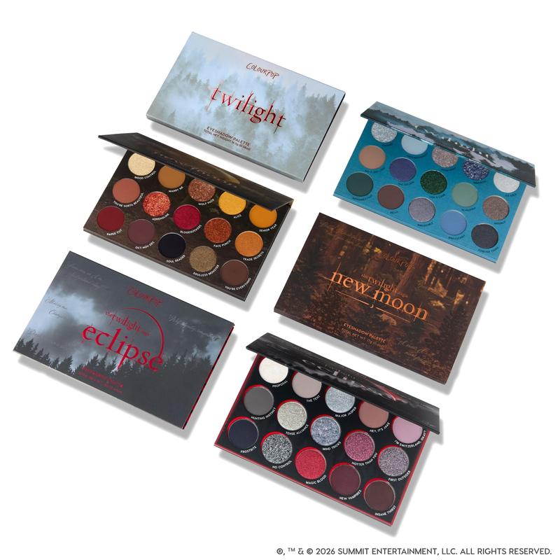 ColourPop x The Twilight Saga Eclipse Forever Eyeshadow Palette Set - 3 Limited Edition Palettes with 45 Shades & 5 Finishes for Vampy Looks