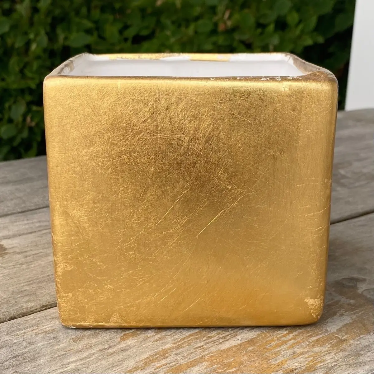 MDR Trading Inc. AI-CE01FGOQ01 Gold Foil Painted Square Planter