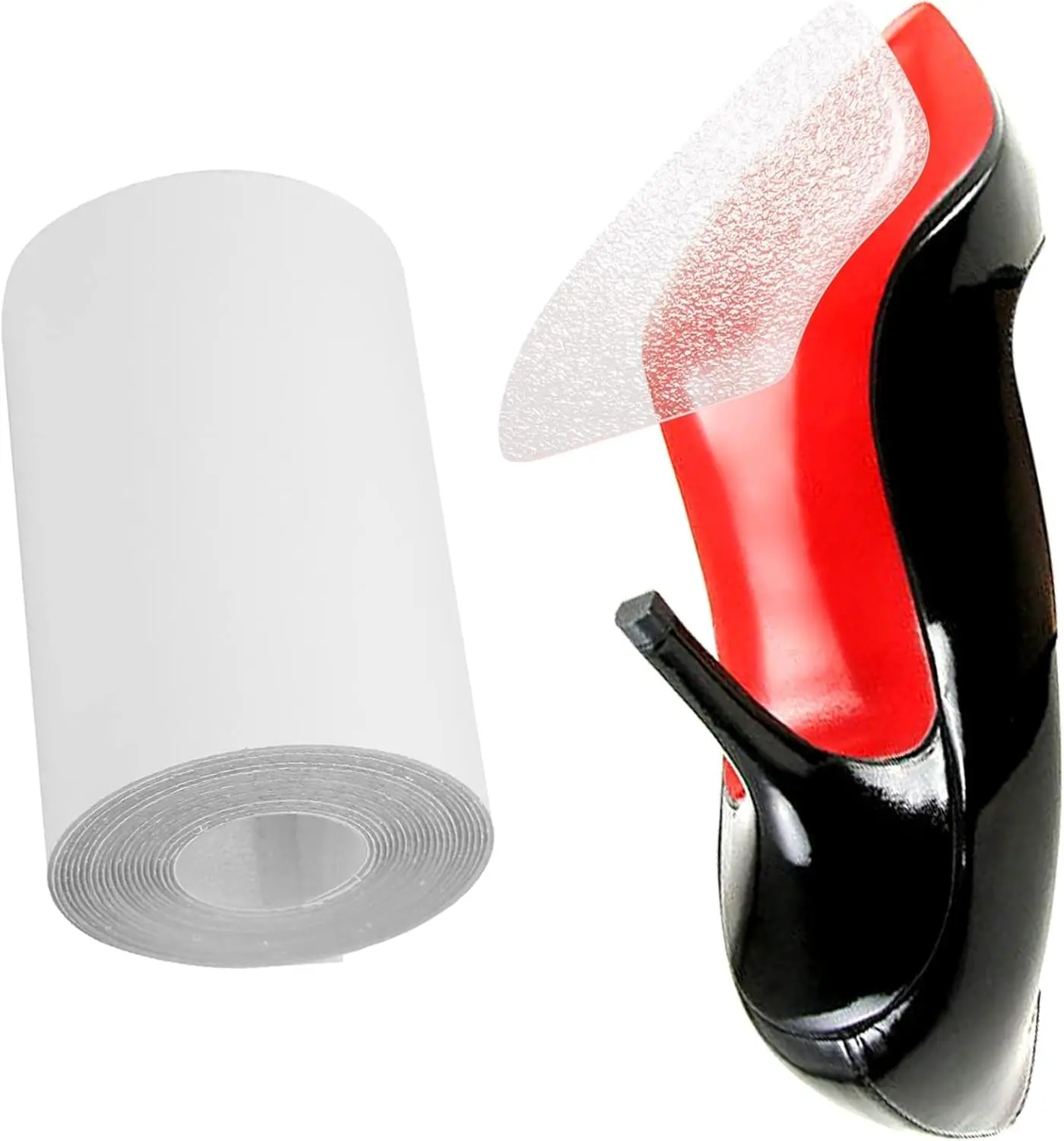 Red Bottom Sole Protector with Clear Anti Slip Shoe Sole Protector for High Heels and Dress Shoes, Durable Protection that Helps Prevent Damage and Extend Shoe Life, 16 Sheets for 8 Pairs