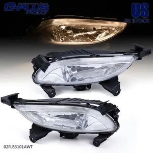 Fit For 11-13 Hyundai Sonata Clear Front Bumper Driving Fog Lights Lamps W/Bulbs