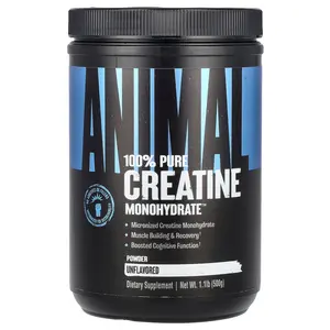 Animal 100% Pure Creatine Monohydrate™ Powder, Unflavored, 1.1 lb (500 g)