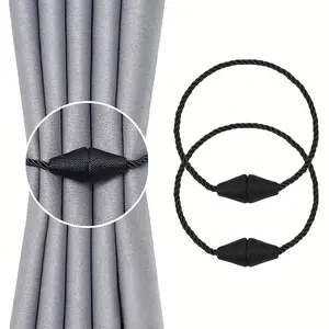 2pcs Decorative Curtain Tiebacks, Handwoven Rope Fixed Straps for Modern Curtains, Fashion Window Accessories, Window Decorations Supplies