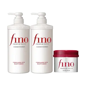 Fino Hair Mask 230g Shampoo & Conditioner 550ml *2 - Deeply Nourish Oil Repairing Cleanser Moisturizing Hydrating Hydration Restorative Comfort