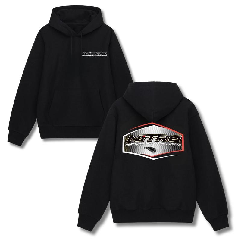 Nitro Performance Fishing Boats Hoodie – Graphic Outdoor Pullover, Soft Cotton Blend, Fishing Lifestyle Apparel for Men & Women