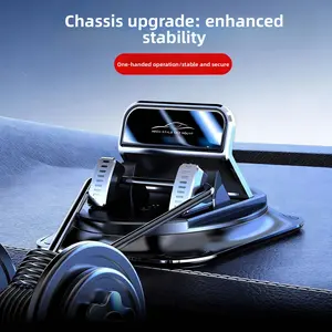 Car phone holder 360 degree rotation, suitablefor car navigation in-car dashboard, horizontaland vertica screen adjustment angle,suctioncup fixed non-slip mobile phone holdersuitable for iPhone and Android