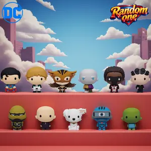 1PC DC Officially Licensed Superman Blind Bag 3D Character Keychain Random One Figurine Includes Green Lantern Lex Luthor Krypto Hawkgirl Metamorpho Mr. Terrific and More Perfect for Fans of the Classic Movie Ideal for Backpacks Bags and Gifts Fun Collect