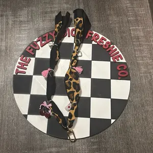 Cheetah cherry bandana freshie hanger