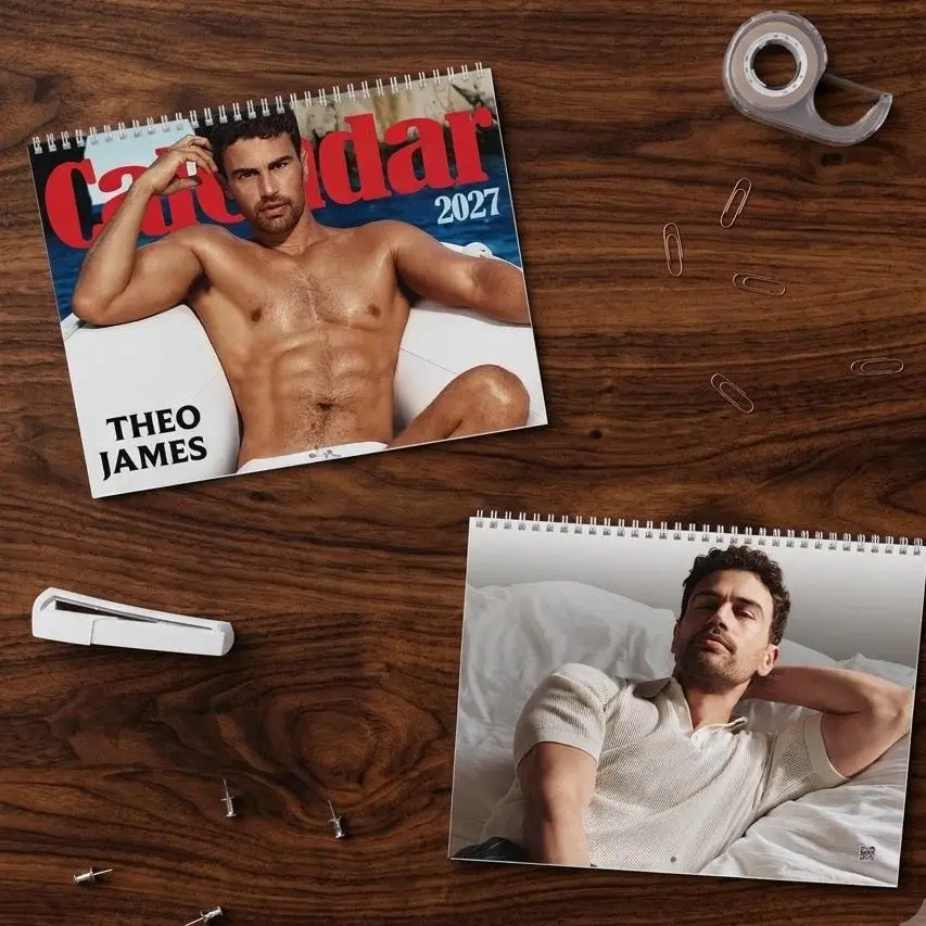 Theo James Calendar 2027, Fan Art Calendar, Actor Poster 2027, SPN fans, Gift for Movie Fans-US holidays, Gift for Fans