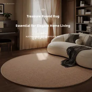 Aesthetic Round Area Rug, Modern Minimalist Circle Carpet, Luxury Soft Plush Shaggy Rug, Vintage Solid Color Decorative Mat, Machine Washable Non-slip Rug, Living Room Sofa Coffee Table Rug, Bedroom Bedside Nursery Balcony Rug, Pet Friendly Anti-skid Carp