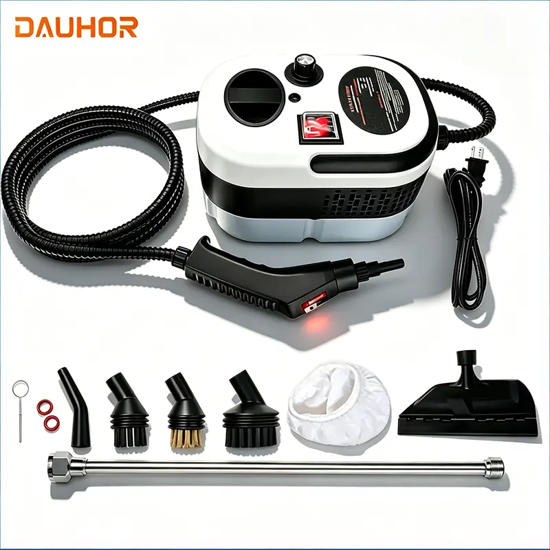 2500w High Pressure Handheld Steam Cleaner, Steam Mop & Detachable Handheld Steam cleaner with 1200ml Water Tank,5s Fast Heating, Portable Steamer for Kitchen, Floor, Tiles, Window, BBQ Grill, Car, Mid Gray
