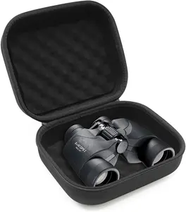CASEMATIX Hard Shell Binocular Case with Reinforced Zippers & Shock-Absorbing Foam - Travel-Optimized Design with Rubber Handle & Accessory Bag - Perfect for Binoculars and Accessories