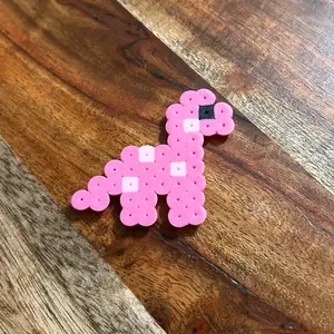 Tiny Diny Key chain or magnet from Perler beads