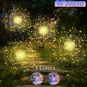 Solar Firework Light 60-480LED Outdoor Garden Decor Waterproof Auto On/Off Energy Saving Easy Installation Party Wedding Decor