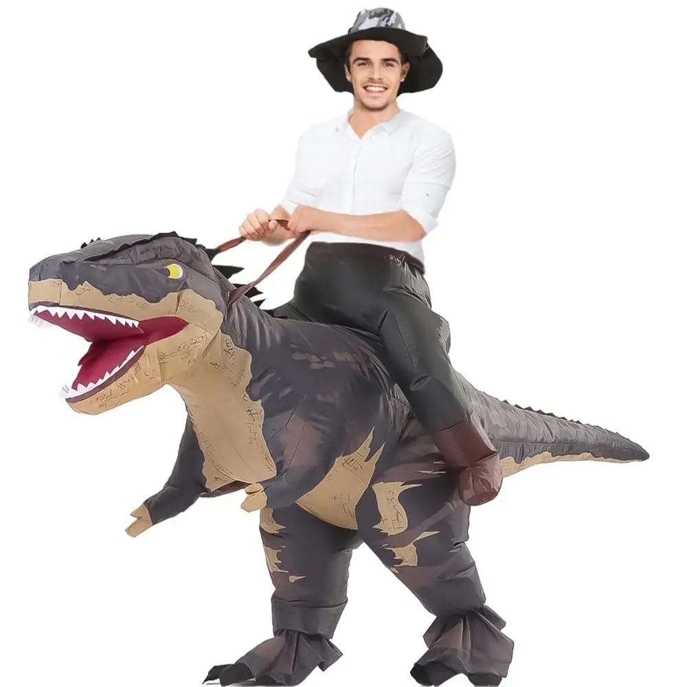 Inflatable Dinosaur Costume Set for Riding — Fun inflatable dinosaur costume set suitable for Halloween and Jurassic-themed parties; inflatable costume set, dinosaur costume set Womenswear Birthday