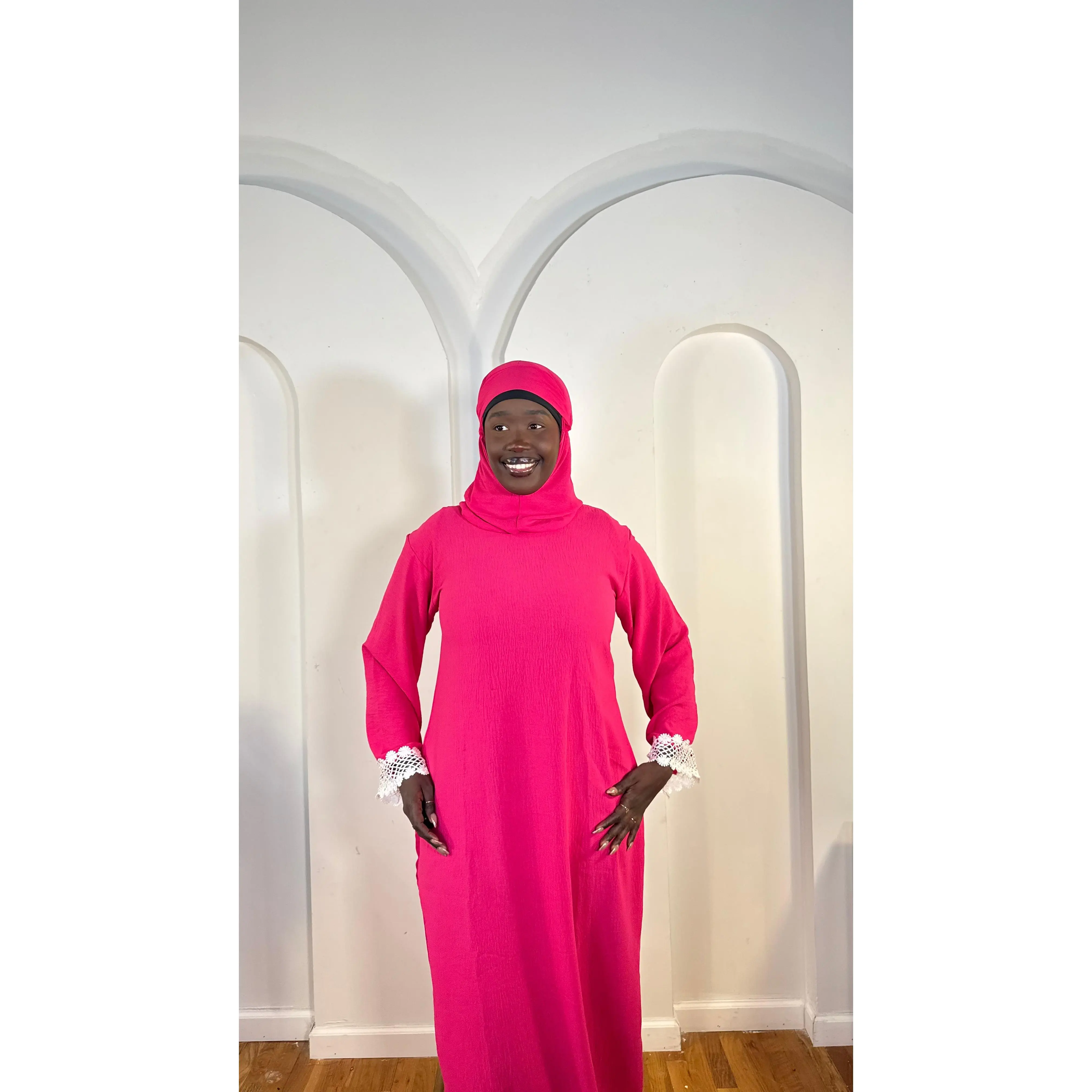 pink prayer dress Shop One-Piece Baby Pink Jilbab Prayer Dress