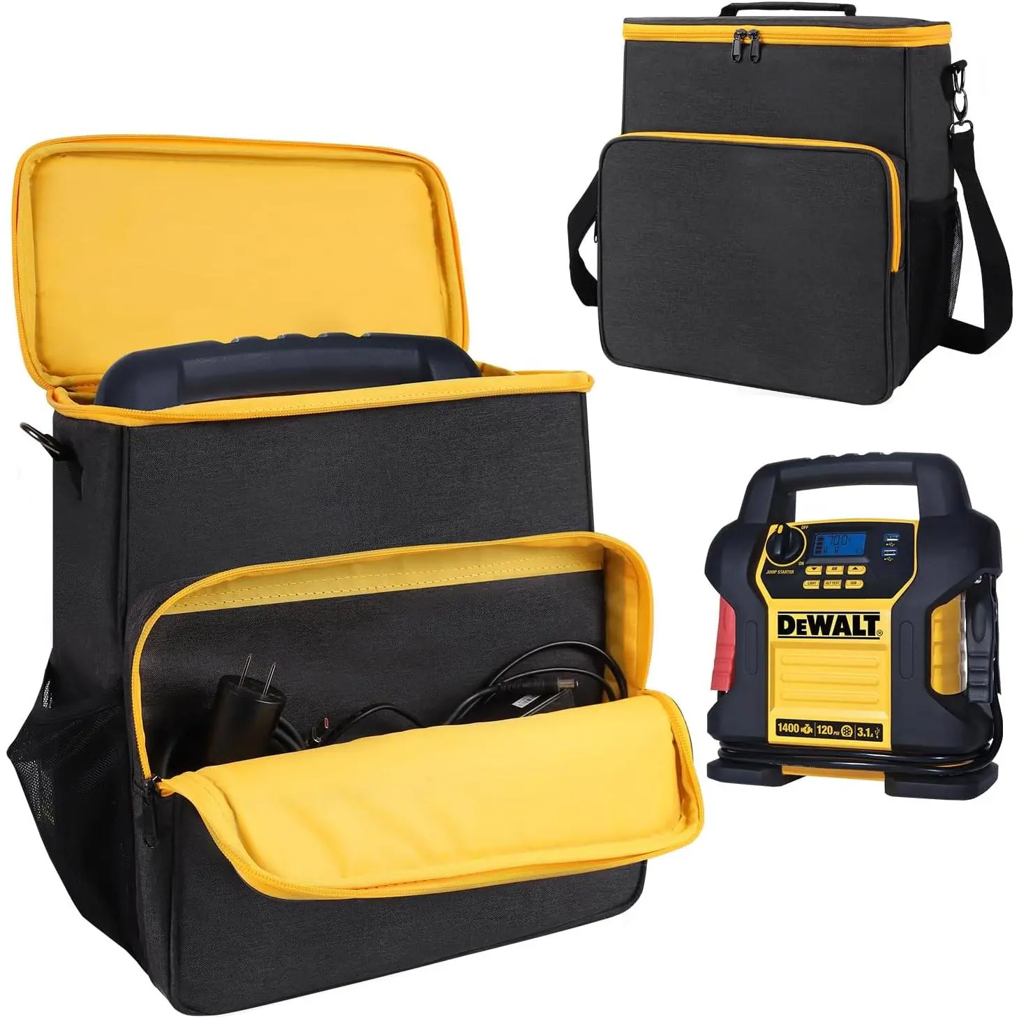 Storage Bag for   Jump Starter,Carry Case Compatible with  DXAEJ14 Digital Portable Power Station Air Compressor, Jump Starter Power  Bag