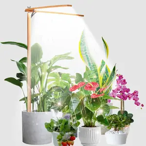 Wooden Grow Lights for Indoor  Full Spectrum, Slim Indoor  Growing Light with 6000K White Red LEDs 2- (Without Timer/Dimming)