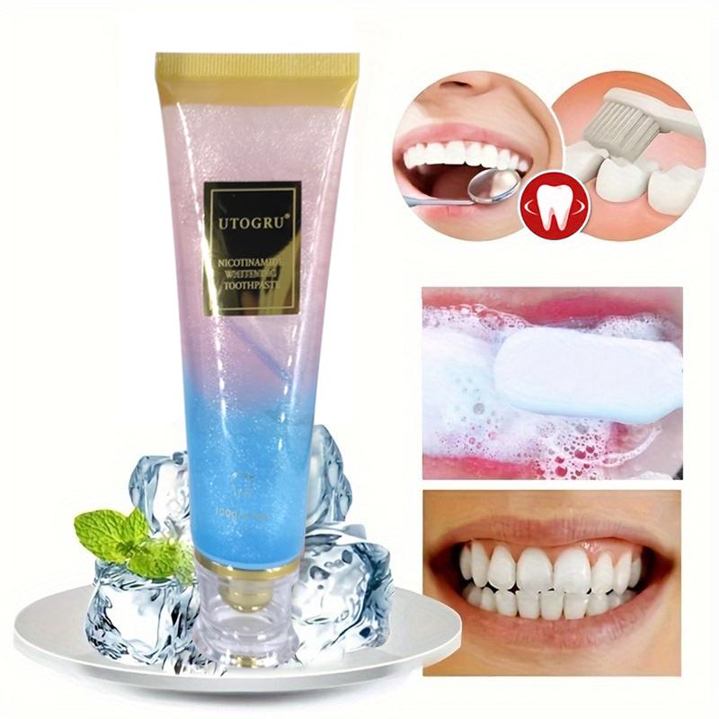 UTOGRU Triple Whitening Niacinamide Toothpaste for Oral Health & Sensitive Skin Blue Bad Breath Killer Brighten Teeth Say Goodbye to Oral Problems
