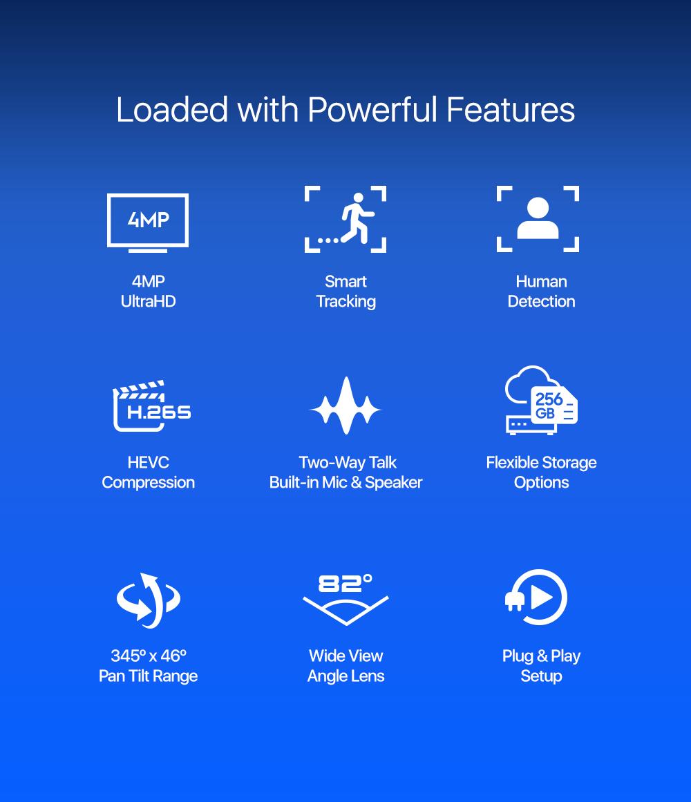 Amcrest Link 4MP WiFi Camera AL-P401W with Human Detection, Motion-Tracking, 2-Way Audio, 30ft Night Vision, Built-in Siren, Safety Monitoring Amcrest Link 4MP WiFi Camera AL-P401W with Human Detection, Motion-Tracking, 2-Way Audio, 30ft Night Vision, Built-in Siren, Safety Monitoring