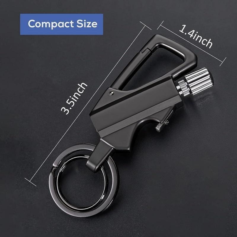 3-in-1 Eternal Multi-function Lighter Keychain with Bottle Opener, Reusable Waterproof Matches, Suitable for Outdoor Survival, Men's Multi-function Gear