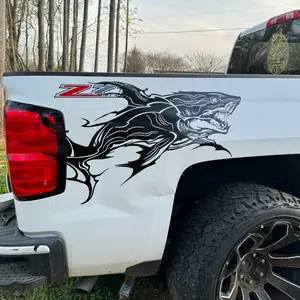 Shark Decal Truck Car Exterior Accessory Decal Sticker - 4 Sizes Available  - Outdoor Car Truck Vinyl , 7+ Years Lasting - Step-by-Step Instructions Included - Easy Apply stickers