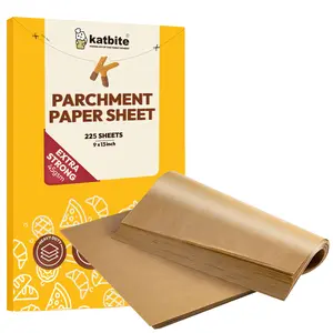 Katbite Parchment Paper Sheets, Heavy Duty Unbleached Baking Paper, Non-stick & Oil Proof for Oven, Air Fryer, Grilling, Steaming and Cooking Bread