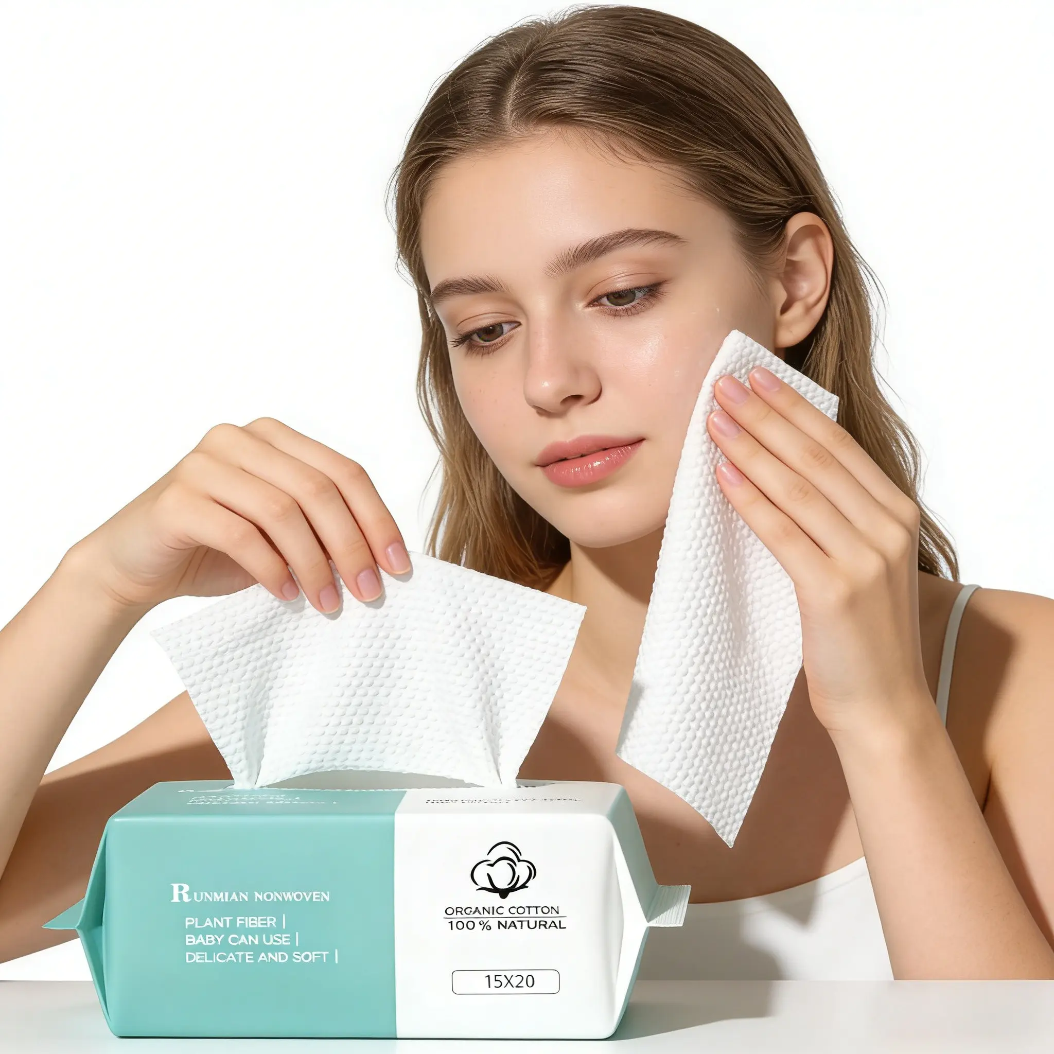 Face Towels,1/2/4packs Disposable Face Towel, Face Towelettes Gentle Soft Cleansing Makeup Remover Dry Wipes, Thick Facial Face Towel for Sensitive Skin, Facial Cleansing Cloths