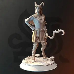 Satyr Moon Ranger - Ranacio 3D-Printed Miniature, Decorative Pieces, Character Minifigure, Home Decor Statue, DM Stash Figurine, 3D-Printed Miniatures, Character Minifigure Miniatures
