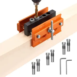 Doweling Jig Kit: Self Centering Dowel Drill Jig For Accurate Straight Holes In Woodworking Projects, Suitable For Cabinet Making, Furniture Assembly, Joinery, DIY Carpentry, And Hobbyist Use