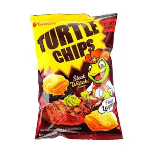ORION Turtle Chips Mustard Steak Flavor 160g - Korean Four-Layered Hollow Potato Chips - New Flavor Snack