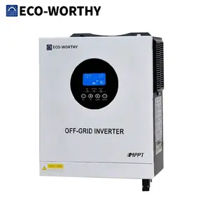 ECO-WORTHY 5000W Solar Off-Grid AIO Inverter 48Vdc to 120Vac 5500W@500V PV Input UL1741 120-220v Split Phase Power Systems Charger