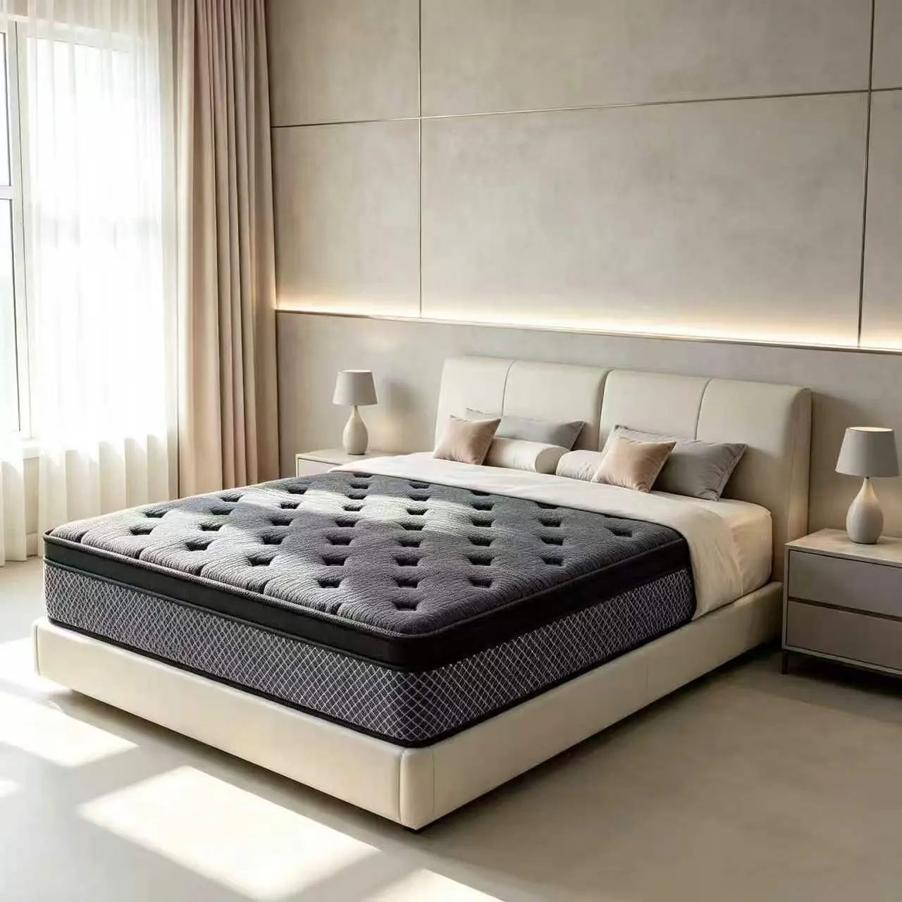 【Summer Sale Deals】12Inch Queen, King Mattress， Memory Foam And Spring, Gift，eight hours of sleep，Hybrid MattressMedium Firmness,Lumbar Support,  Boxed Halloween ChristmasGift Furniture Ergonomic queen size mattress Interior Modern