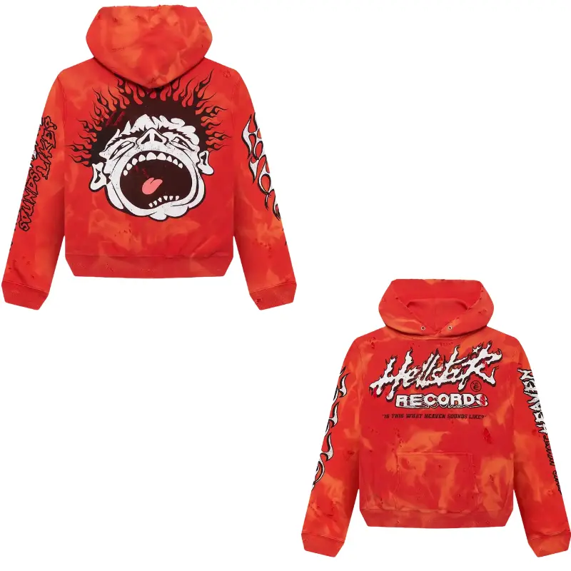 Limited 2026 Unisex HELLSTAR Distressed Graphic-Print Hoodie, Vintage Streetwear Hoodie For Men And Women, Trendy Casual Sweatshirt, Urban Fashion Gift, Distressed Graphic Clothing
