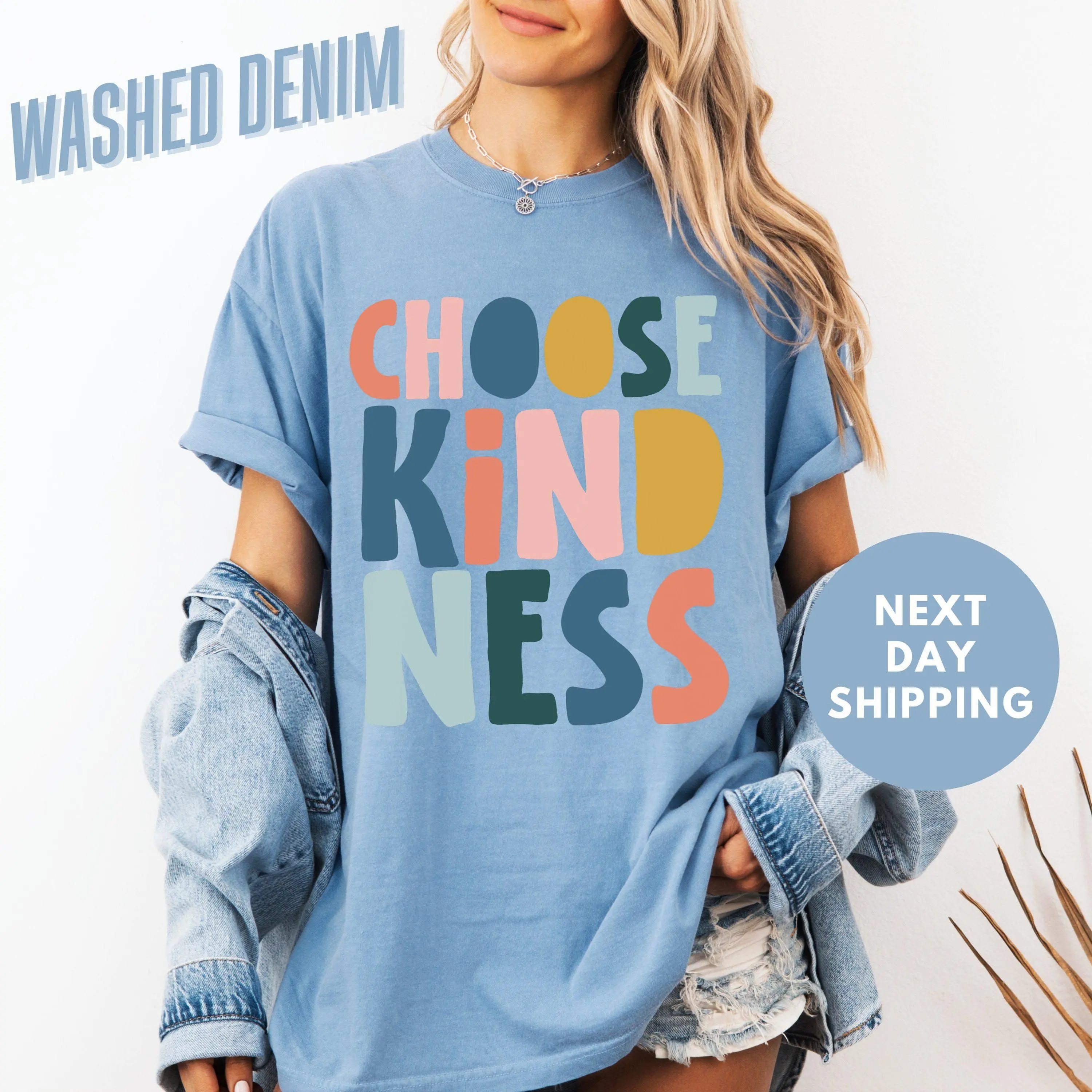 Choose Kindness Comfort Colors® Shirt, Teacher Shirt, Motivational Shirt, Teacher Appreciation, Back To School Teacher Shirt, Be Kind Shirt Fit Tee Top Unisex
