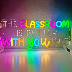 Classroom Neon Light Wall Decor, Positive Belief LED Sign, Teacher Student Back-To-School Gift, Bedroom Neon Light, Inspirational Wall Art