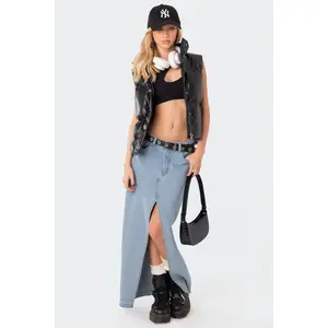 Kade Faux Leather Puffer Vest