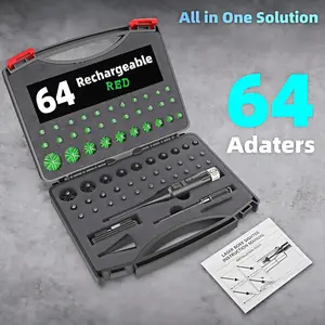USB Rechargeable Universal Red/Green 32/64 Adapters fo Bore fo sighter/kit-Zeroing for 200+models  All inone solution