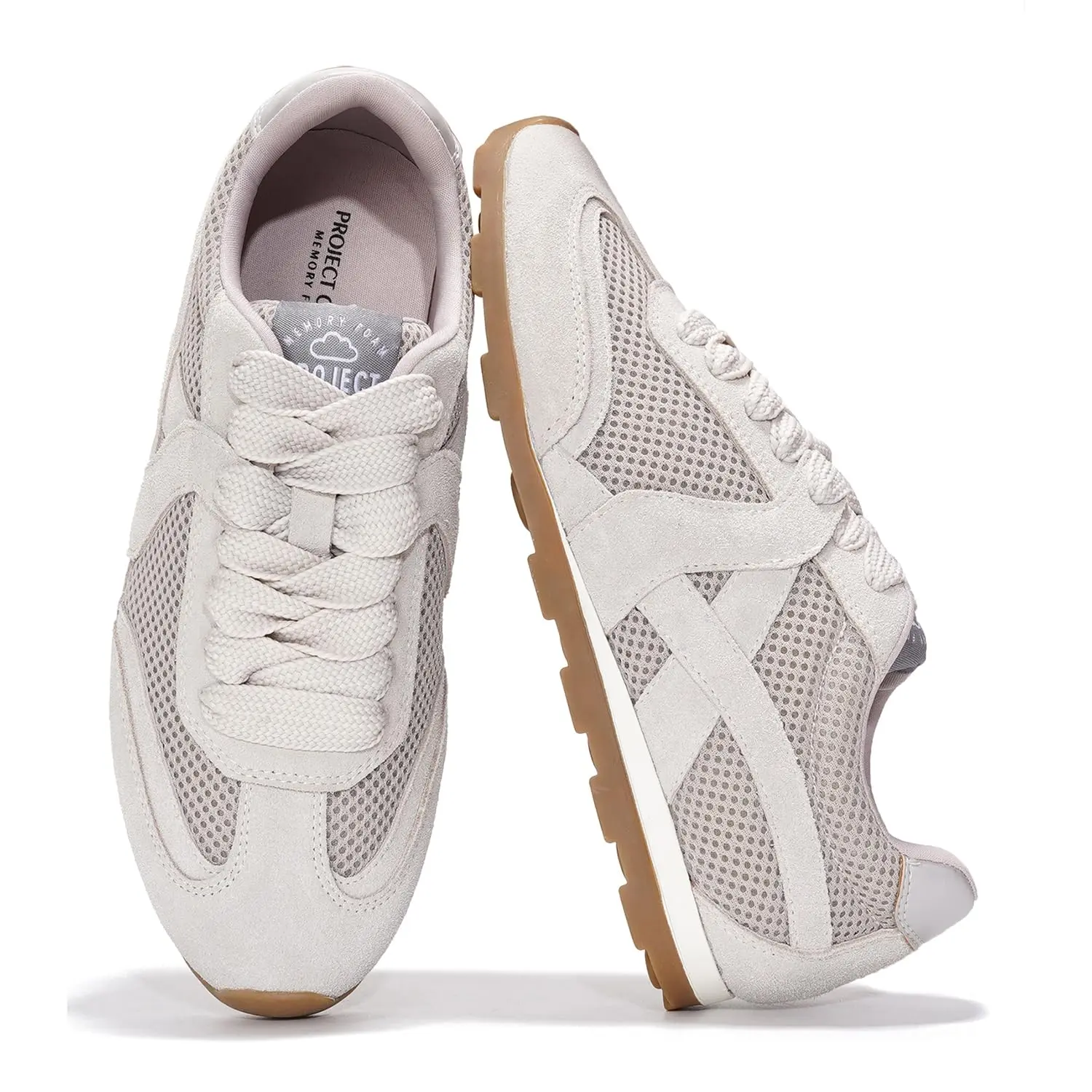 Project Cloud Women's | Genuine Leather Sneakers | Memory Foam Technology | Lightweight | Anti-Slip - Tiger Project Cloud Women's | Genuine Leather Sneakers | Memory Foam Technology | Lightweight | Anti-Slip - Tiger